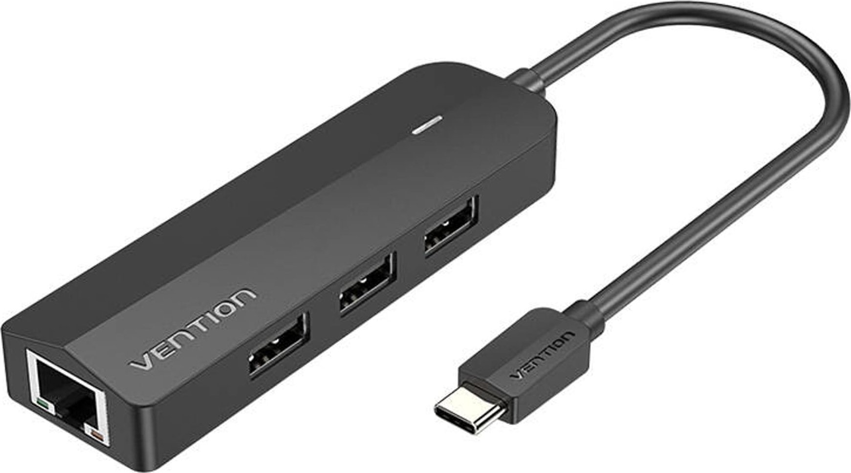 HUB USB Vention Hub USB-C na 3x USB 2.0, RJ45, Micro-B Vention TGOBB 0,15m Czarny
