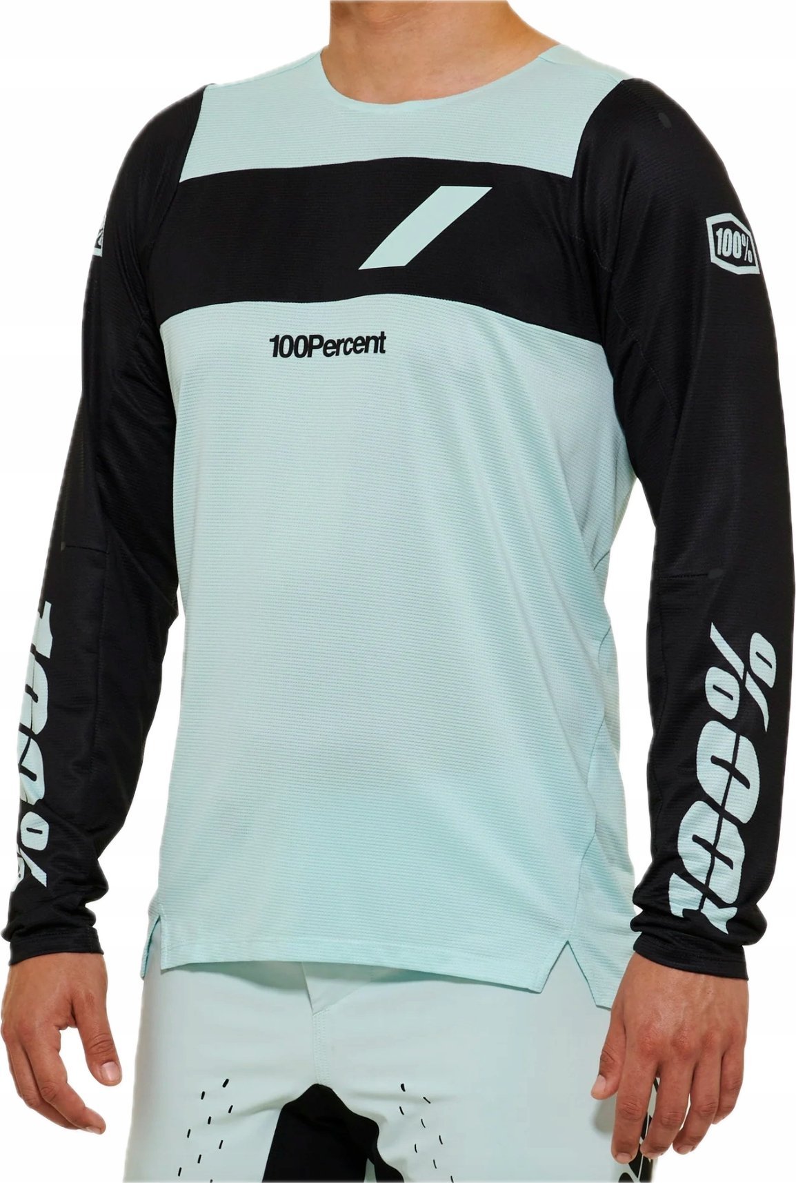 100% Koszulka męska 100% R-CORE X Jersey długi rękaw Pale Blue roz. M (NEW 2023)