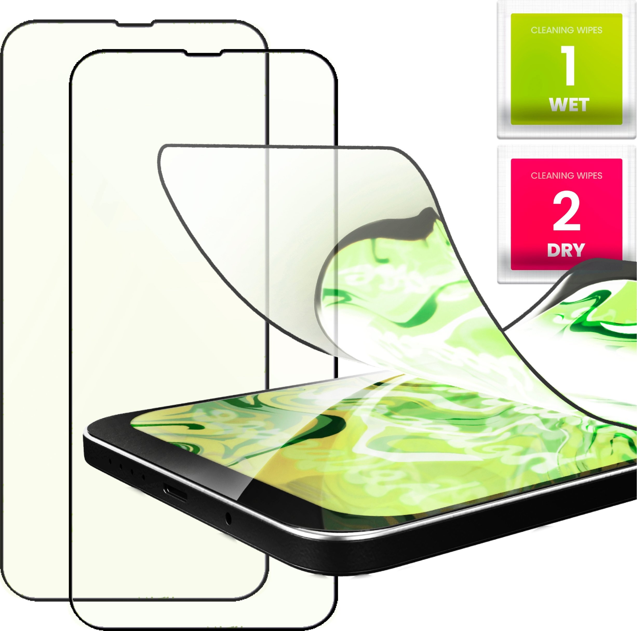 Hello Case 2x Szkło Hybrydowe do iPhone 13 (szybka 9H, 5D, ochronne, na cały ekran)