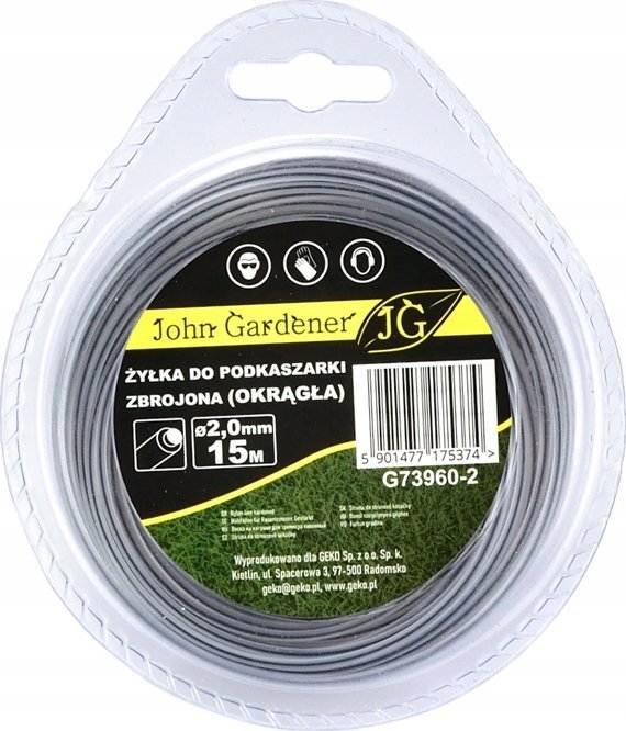 Geko Żyłka do podkaszarki zbrojona(okrągła) 2,0mmx15m (10/120)