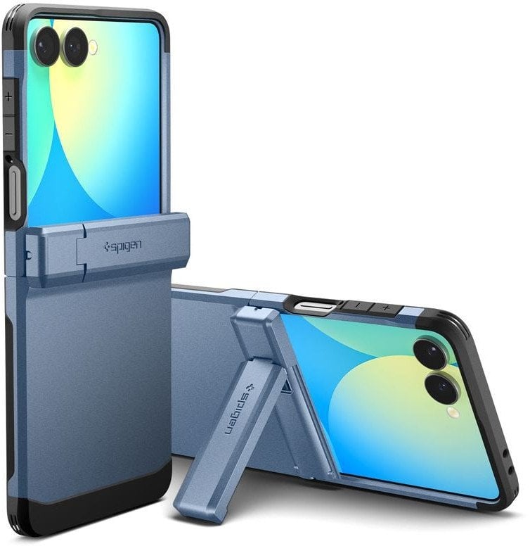 Etui Spigen Tough Armor Pro MagSafe do Samsung Galaxy Z Flip 7, niebieskie