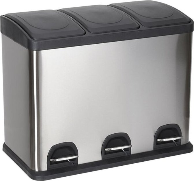 Kosz na śmieci do recyklingu Confortime Stal nierdzewna 45 L