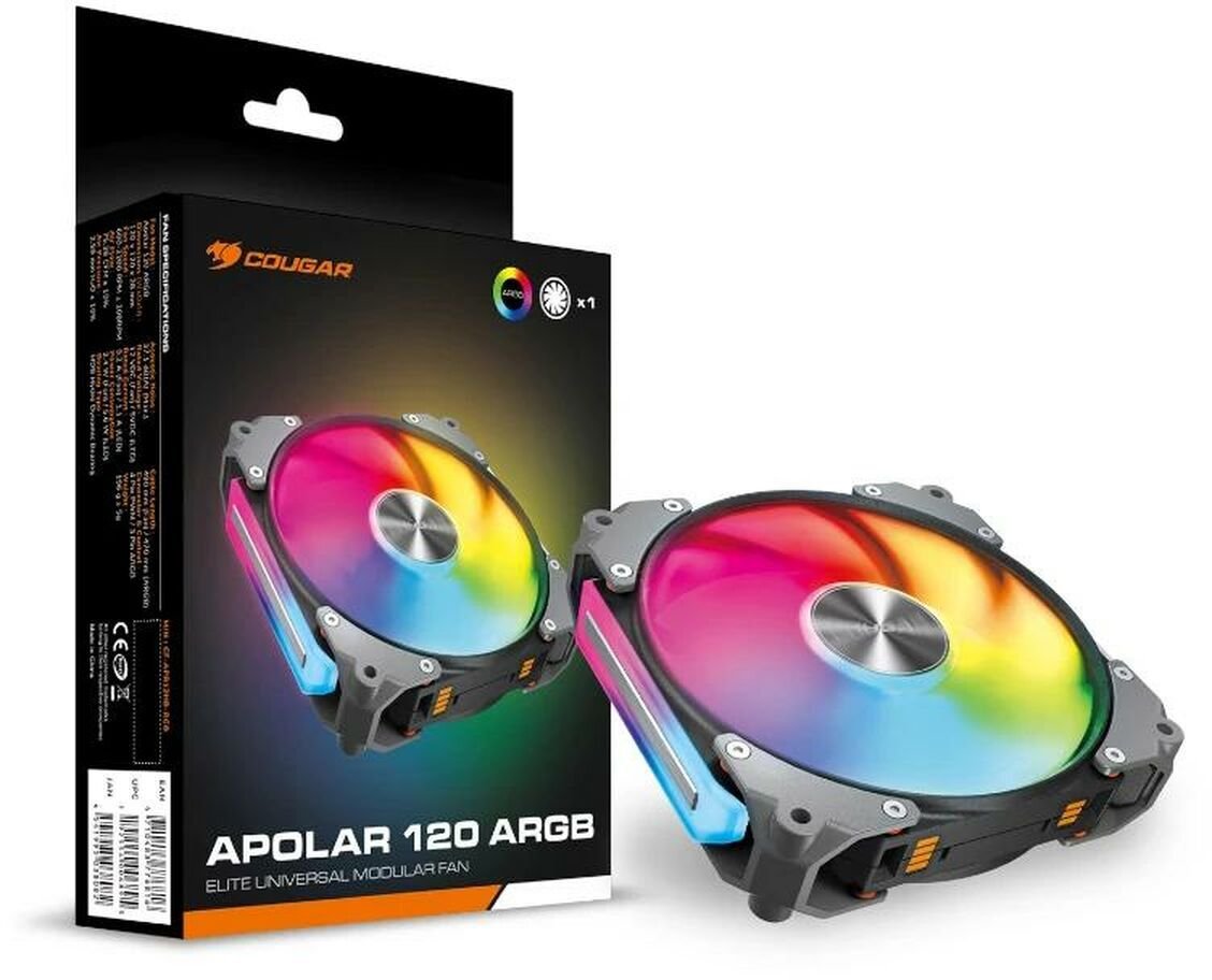 Cougar Wentylator do Obudowy Apolar 120 12 cm Czarny ARGB