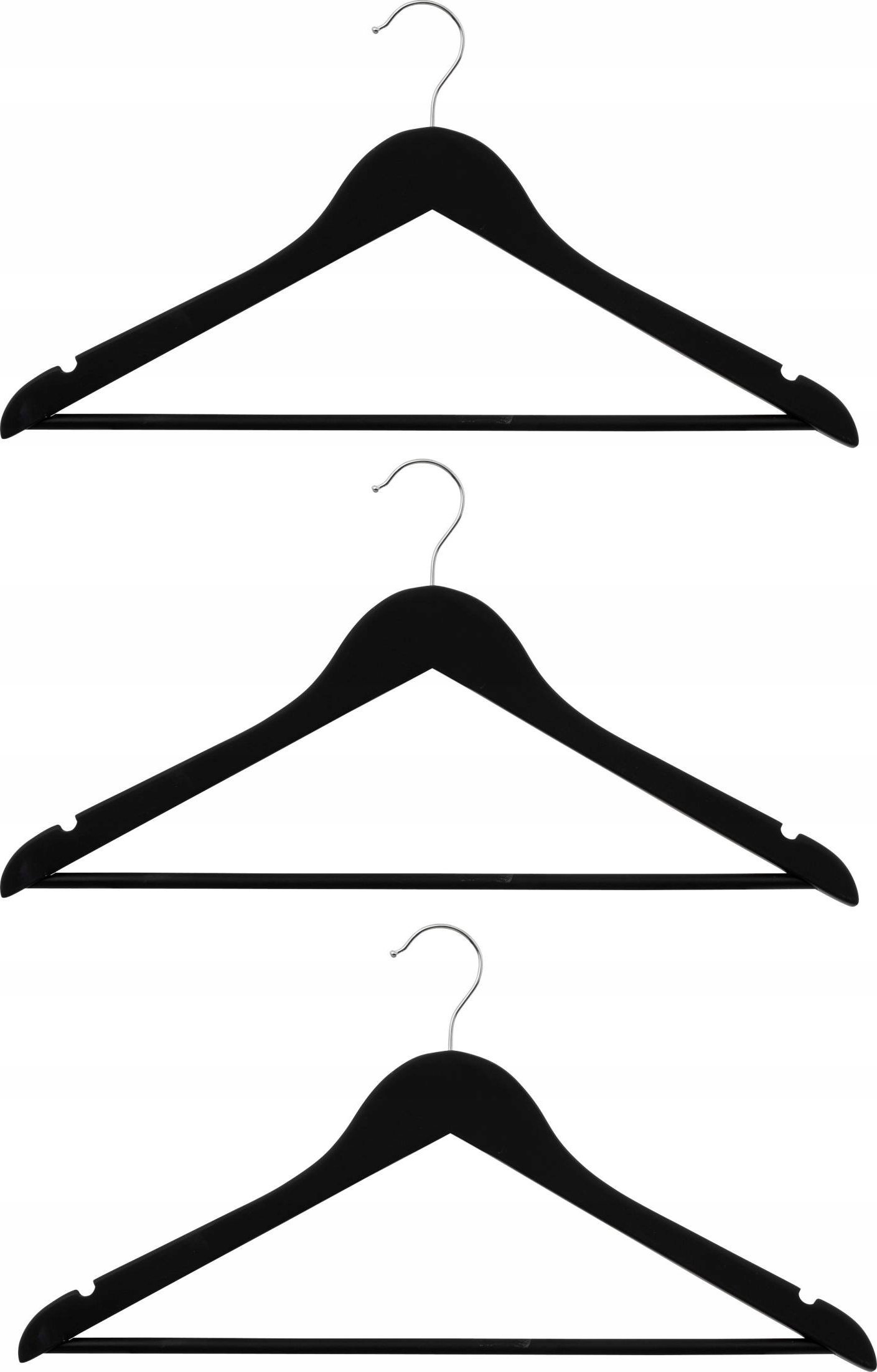 5five Wieszak drewniany na ubrania, klon, zestaw 3 sztuki