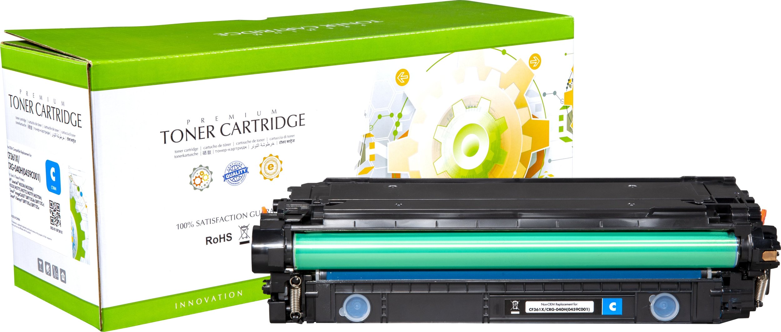 Toner Static Control Compatible Static-Control Hewlett-Packard 508X CF361X/CRG040H Cyan, 9500 p.