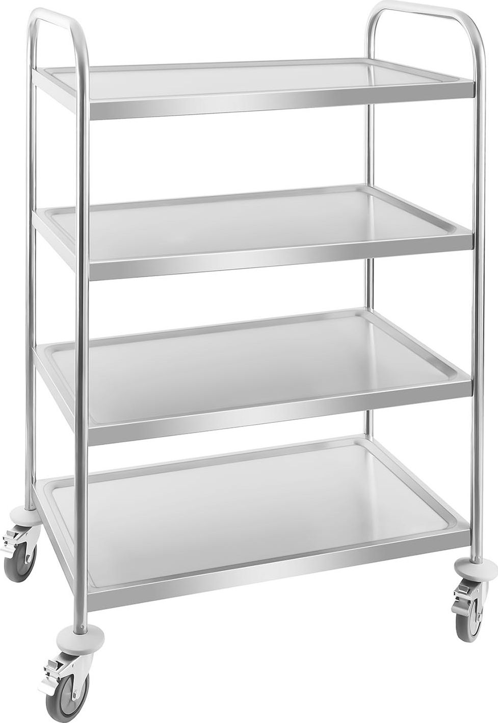 Royal Catering Wózek kelnerski 4-półkowy ze stali nierdzewnej do 200kg RCSW 4 (10010355)