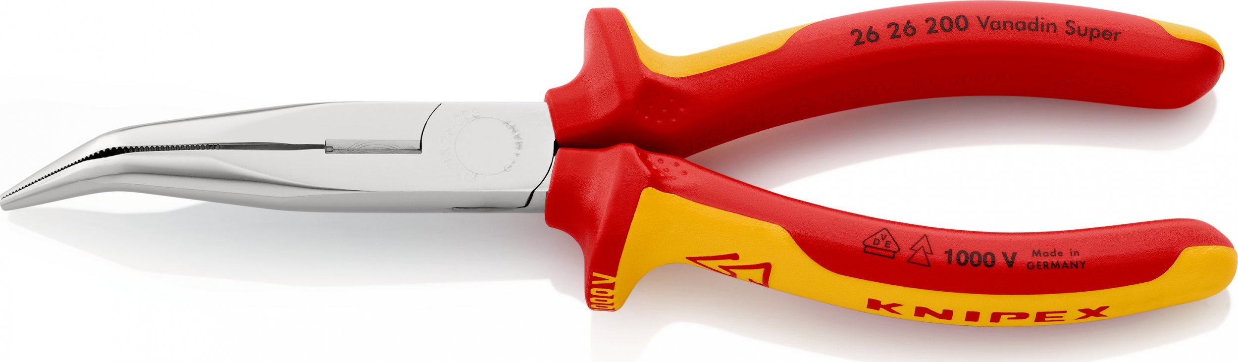 Knipex Szczypce tnące półokrągłę wygięte 200mm izolowane (26 26 200)