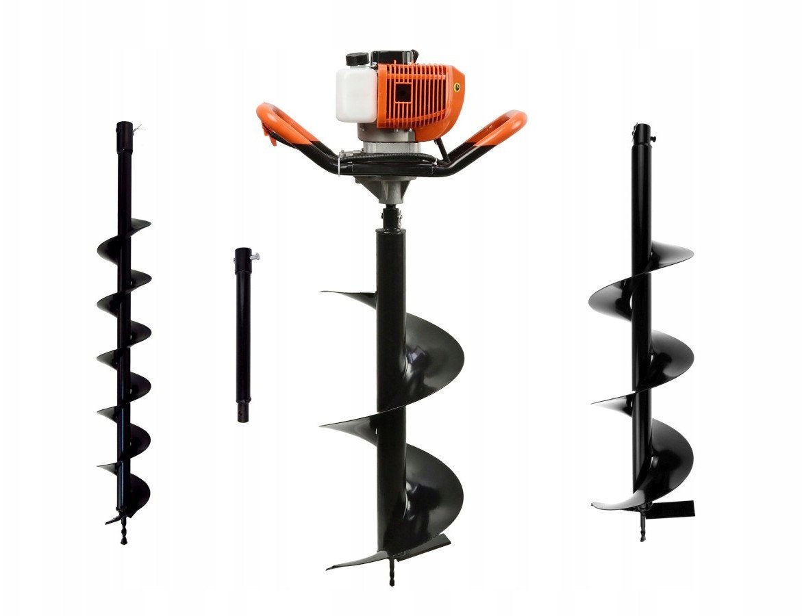 Świder spalinowy + wiertła(10cm,20cm,30cm) + adapter 50cm (1/2)