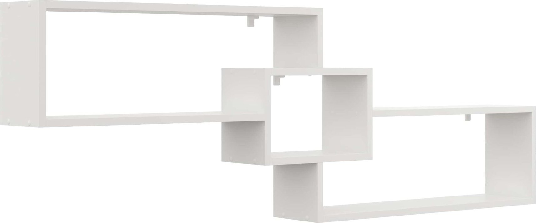 Tyletegotu Półka ścienna na książki, dekoracje, 159x18x54 cm, biały, mat