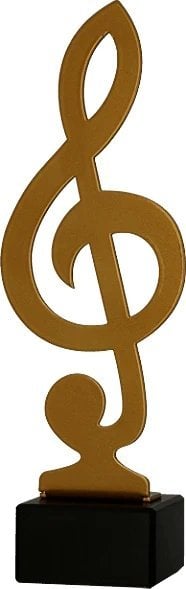 Victoria Sport Trofeum metalowe z marmurową podstawą - Muzyka - klucz wiolinowy