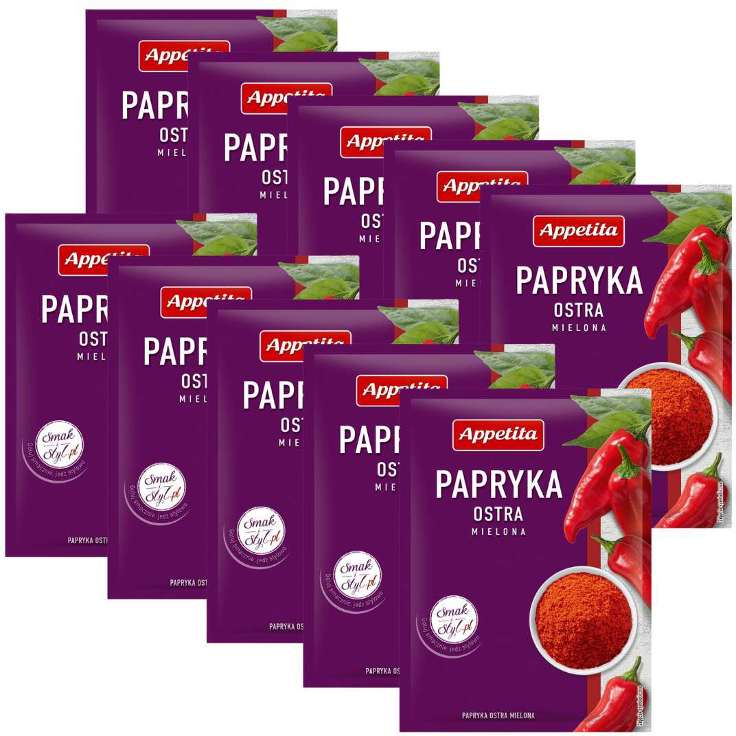 Appetita Papryka ostra mielona 20 g x 10 sztuk