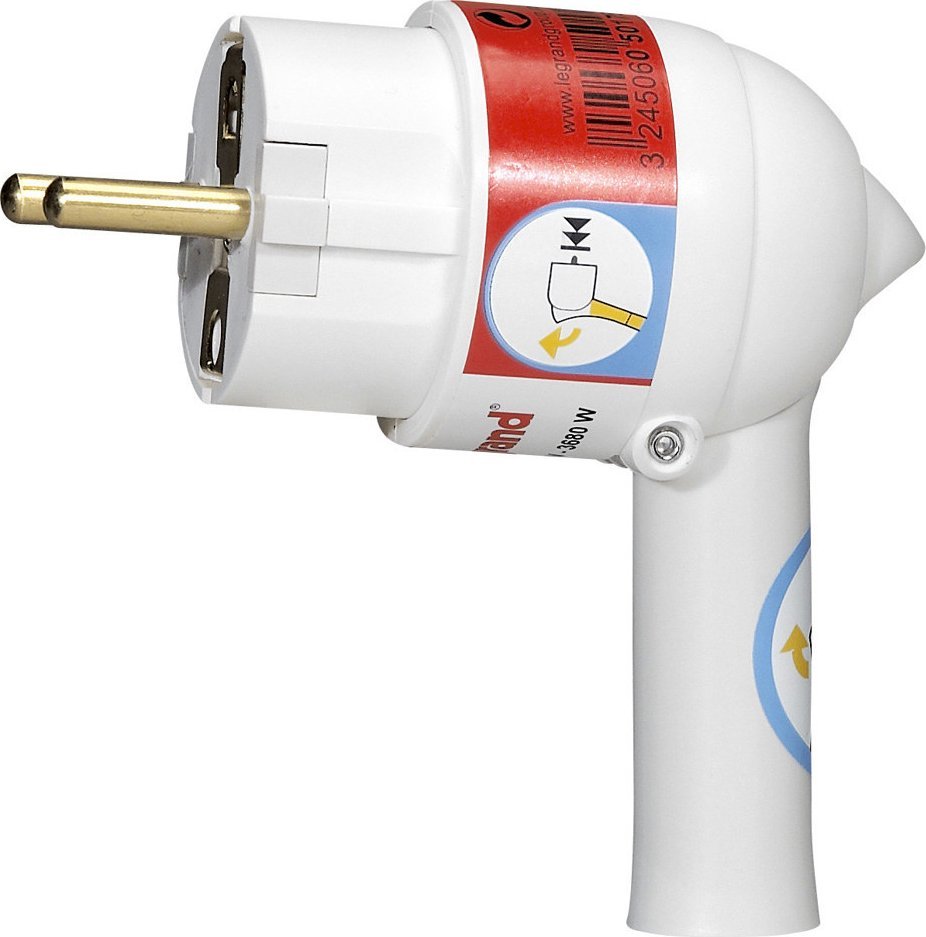 Legrand Wtyczka 2P+Z 16a biała z dźwignią