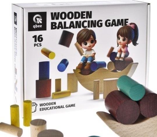 Drewniana balanserka do gry Księżyc 16el