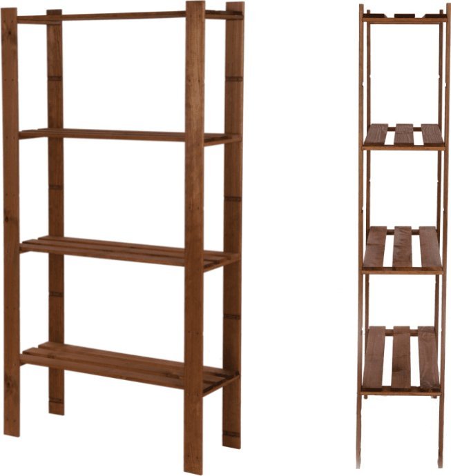 Wamar-Sosenka Regał na książki drewniany B17R 150x80x28 5 półek Brązowy