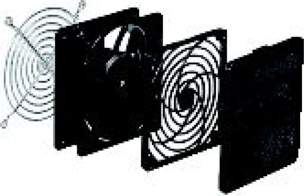 Schneider Electric Czarna kratka wylotowa otwór średnica 108mm zewn. 124x124mm IP20 NSYCAG108LP