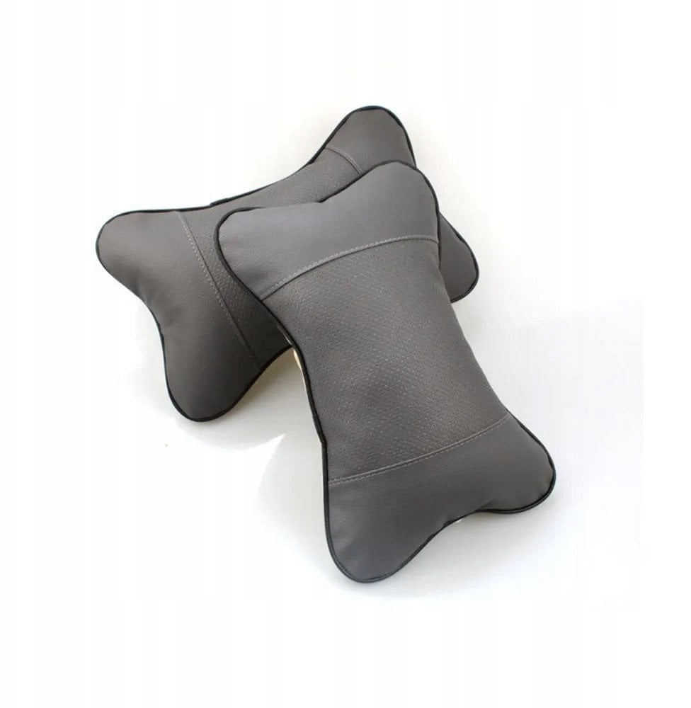 Poduszka na zagłówek do samochodu szara