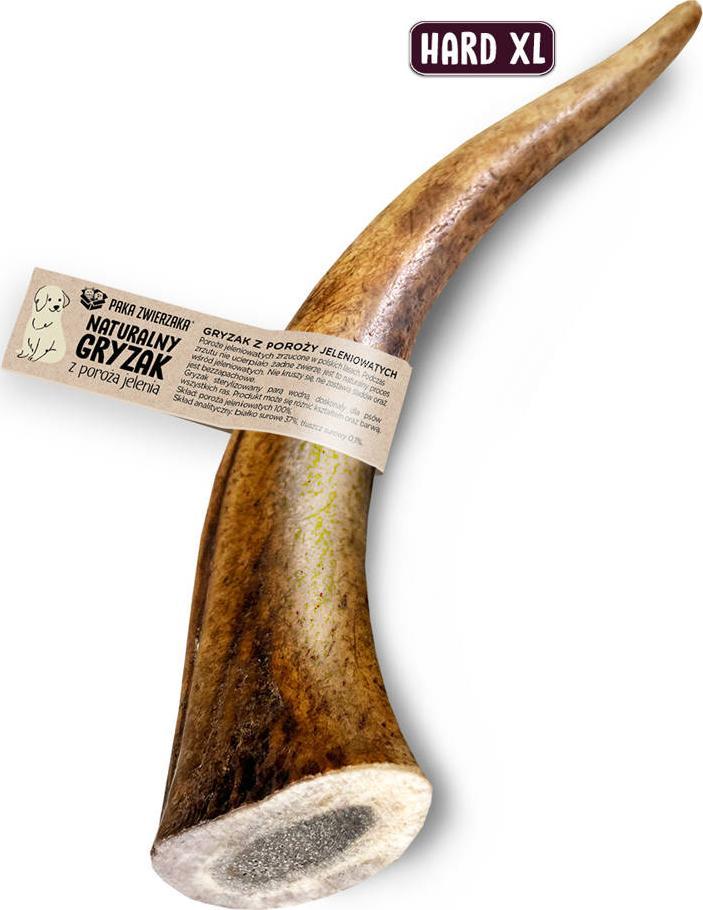 Paka Zwierzaka Paka Zwierzaka Naturalny gryzak, poroże jeleniowatych HARD XL- 18 cm