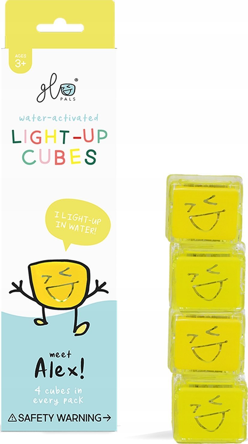 Seba/FR Skates Glo Pals, Kostki sensoryczne świecące w wodzie - Alex, 4 szt.