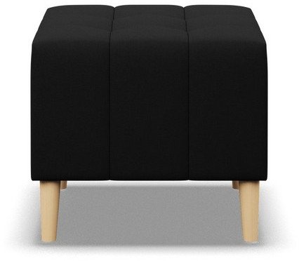 Pufa na nóżkach, pikowana, NUBO, 51x51x40 cm, czarny