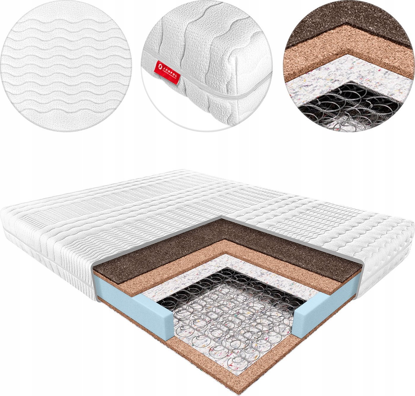 JANPOL Materac Kronos Janpol Sprężynowy ROZMIAR: 140x200 cm >> RATY O%