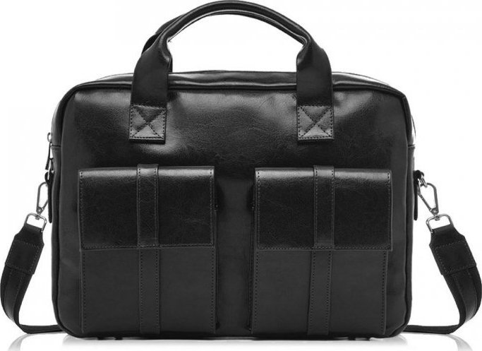 SKÓRZANA TORBA NA LAPTOP SOLOME JUKON CZARNA