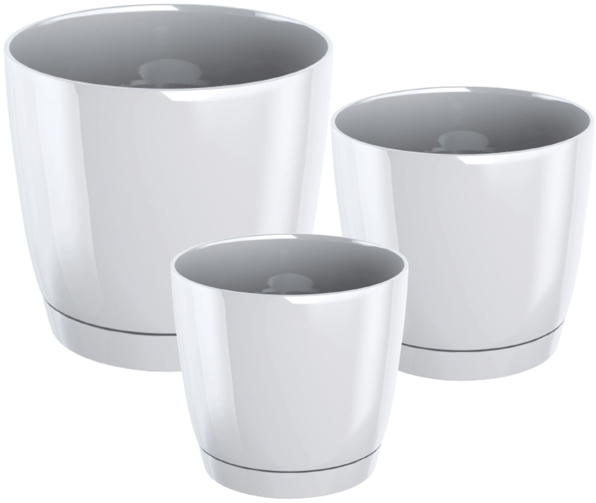 3x Doniczka okrągła COUBI DUOP Donica + podstawka