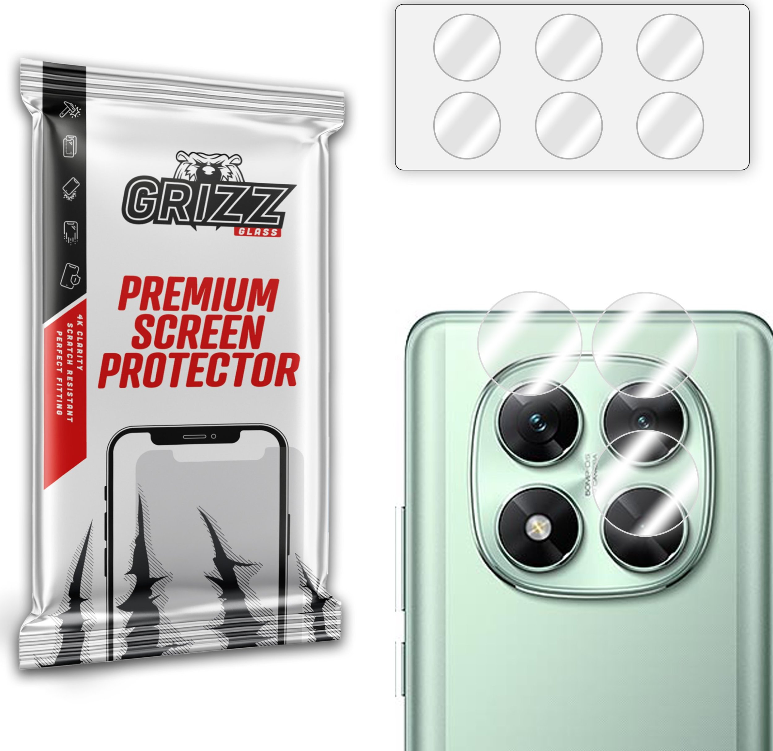 Szkło na aparat GrizzGlass HybridGlass Camera do Xiaomi Poco X7