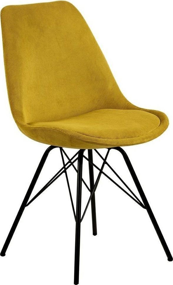 Actona Krzesło Eris Sztruks Żółte