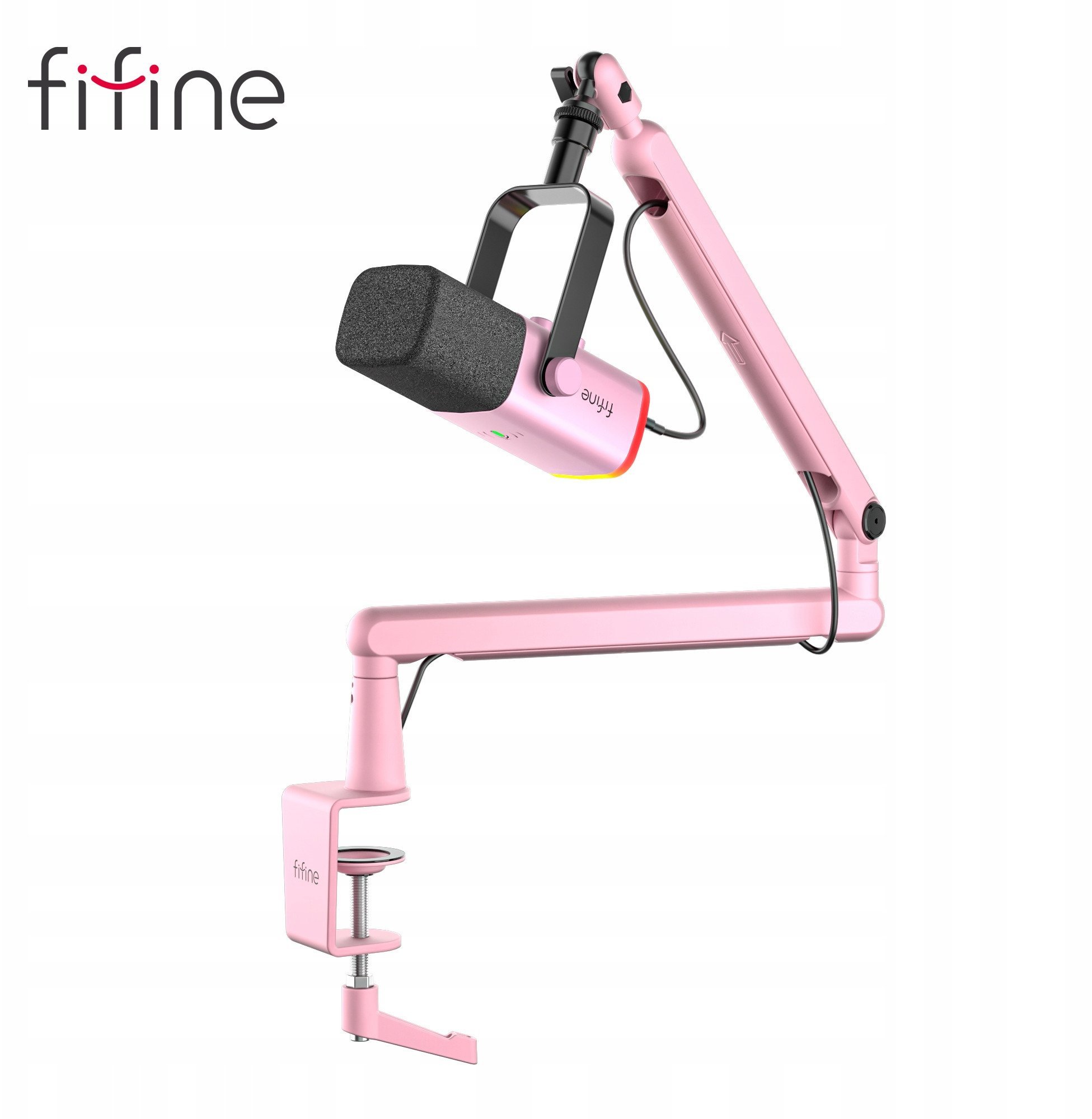 Mikrofon Fifine Mikrofon studyjny dynamiczny FifineTAM8P XLR/USB z pantografem