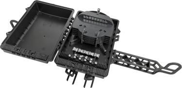 Alantec Mufo-przełącznica światłowodowa słupowo-ścienna, płaska, 96 spawów, IP67 w zestawie zintegrowany stelaż zapasu kabla ALANTEC - ALANTEC