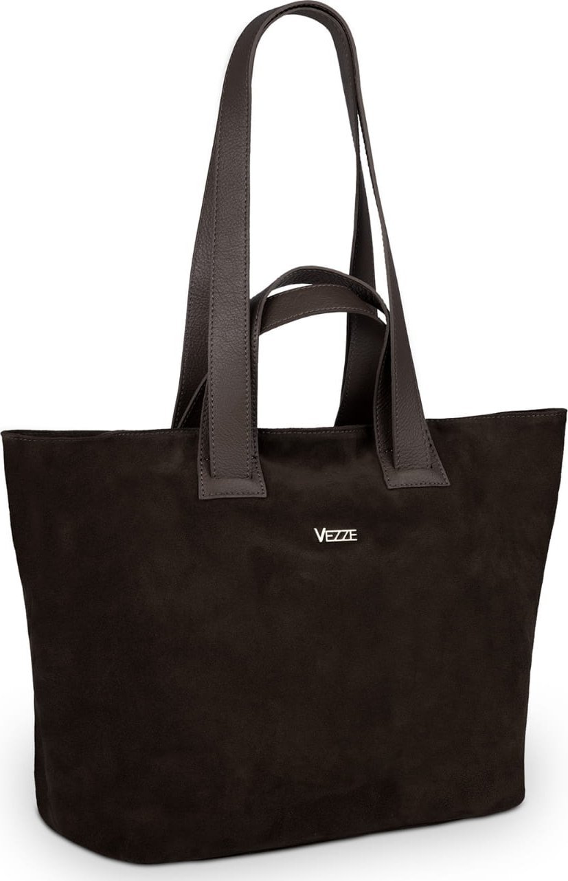 Vezze Torba Skórzana Zamszowa Vezze Carriola Choco