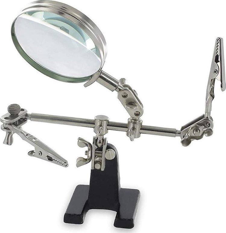 TRZECIA RĘKA ZESTAW DO LUTOWANIA UCHWYT LUPA