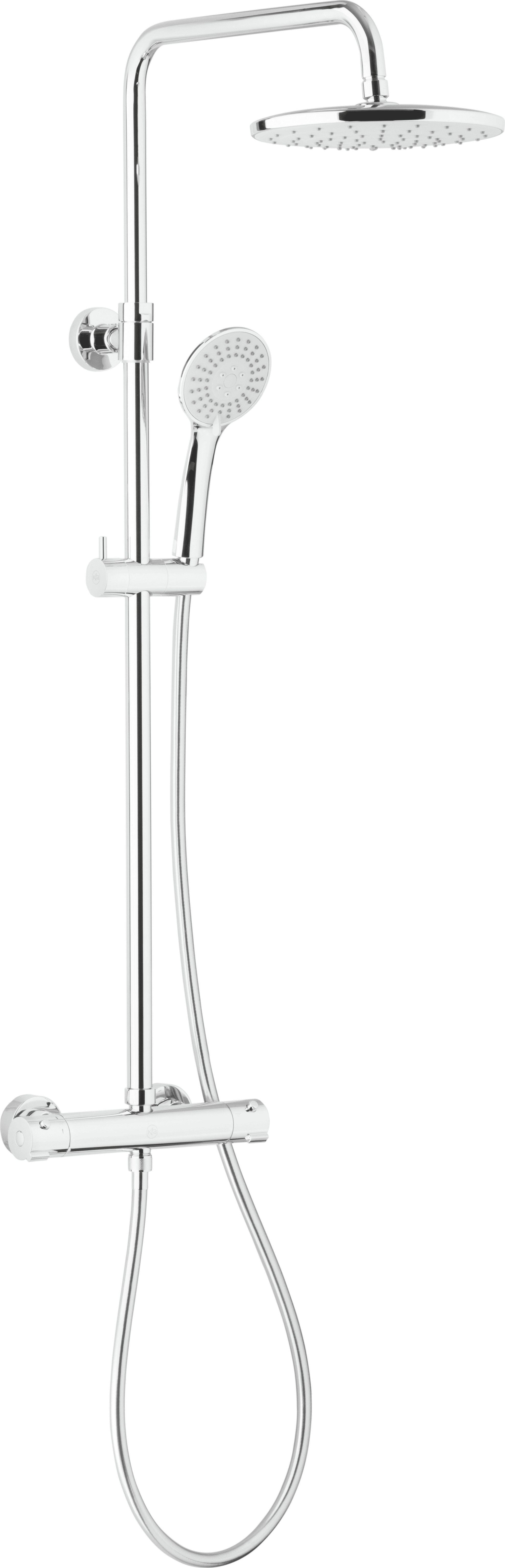 Zestaw prysznicowy KFA Moza z deszczownicą z baterią termostatyczną chrom (5736-910-00)