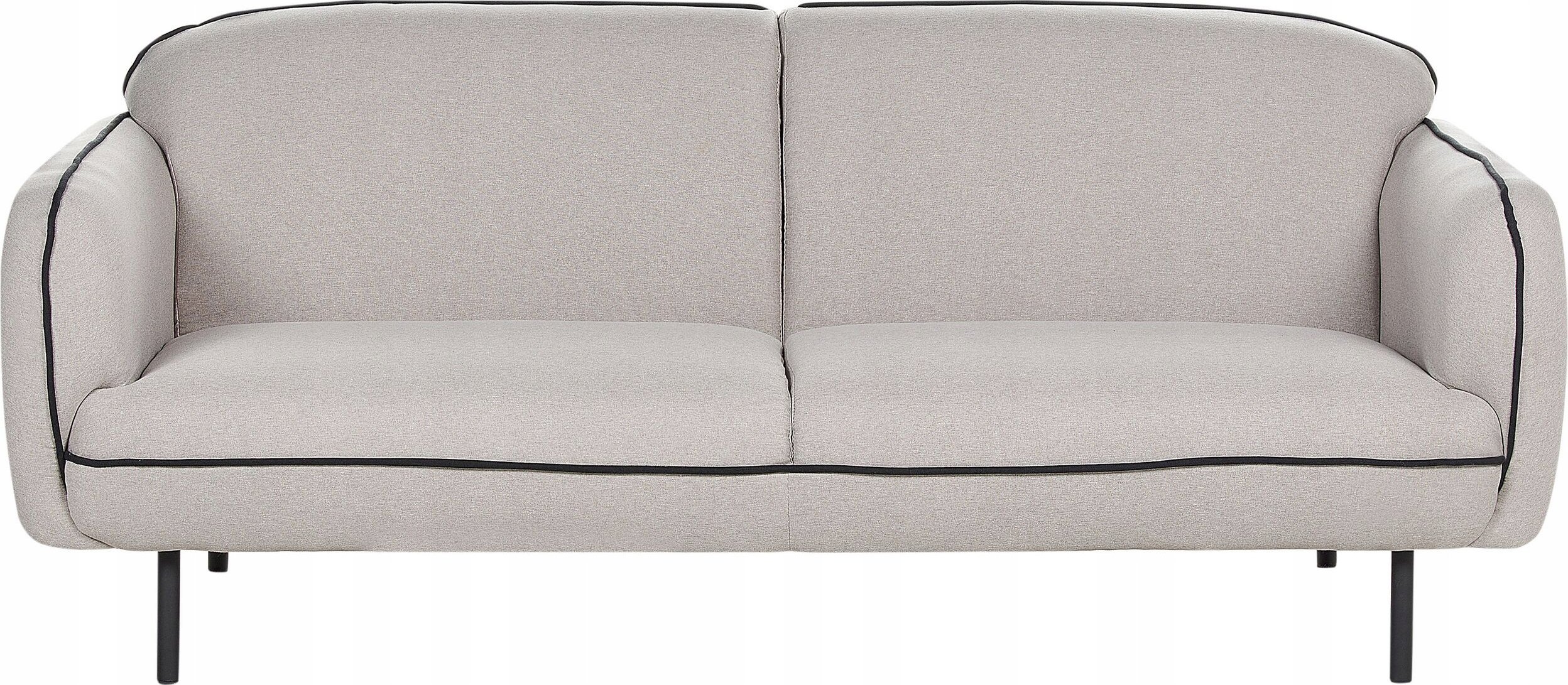 Beliani Sofa trzyosobowa jasnoszara TONSBERG