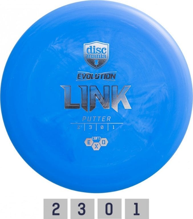 Discmania Discgolf DISCMANIA Putter SOFT EXO LINK Evolution Blue 2/3/0/1