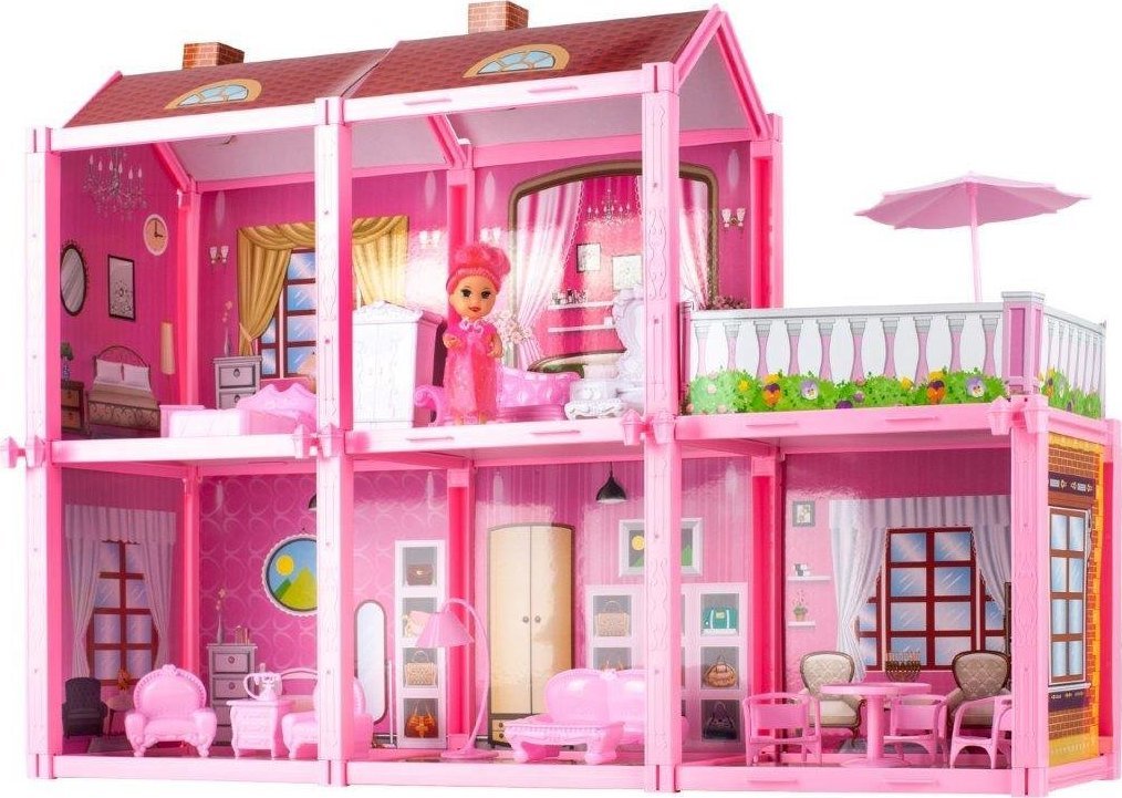 9 Planet Domek dla lalek duża Villa z laleczką do montażu