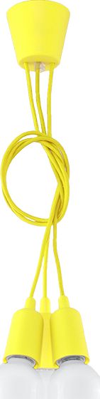 Lampa wisząca Sollux Lampa wisząca DIEGO 3 żółta