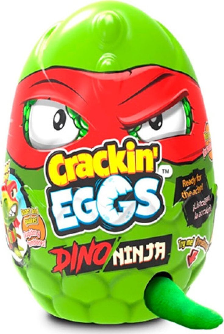 CRACKIN EGGS mini plush roaring dinosaur T-Rex Ninja, assort., SK018D2