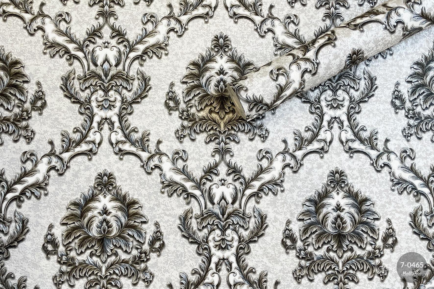 MallDeco TAPETA WINYLOWA MODEL LUDWIG DECOR SZARA