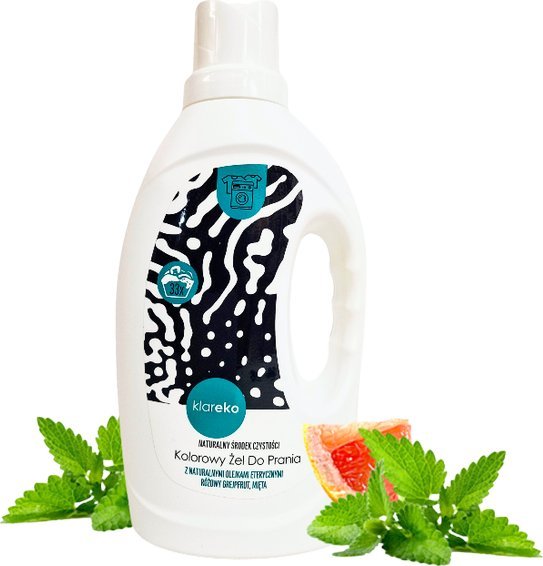 Klareko , Kolorowy Żel Do Prania, Różowy Grejpfrut Mięta, 1000ml