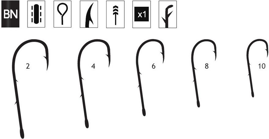 Robinson Haczyk Titanium Long Strap 290BN (10szt) r. 10 (02-P-290BN-10)