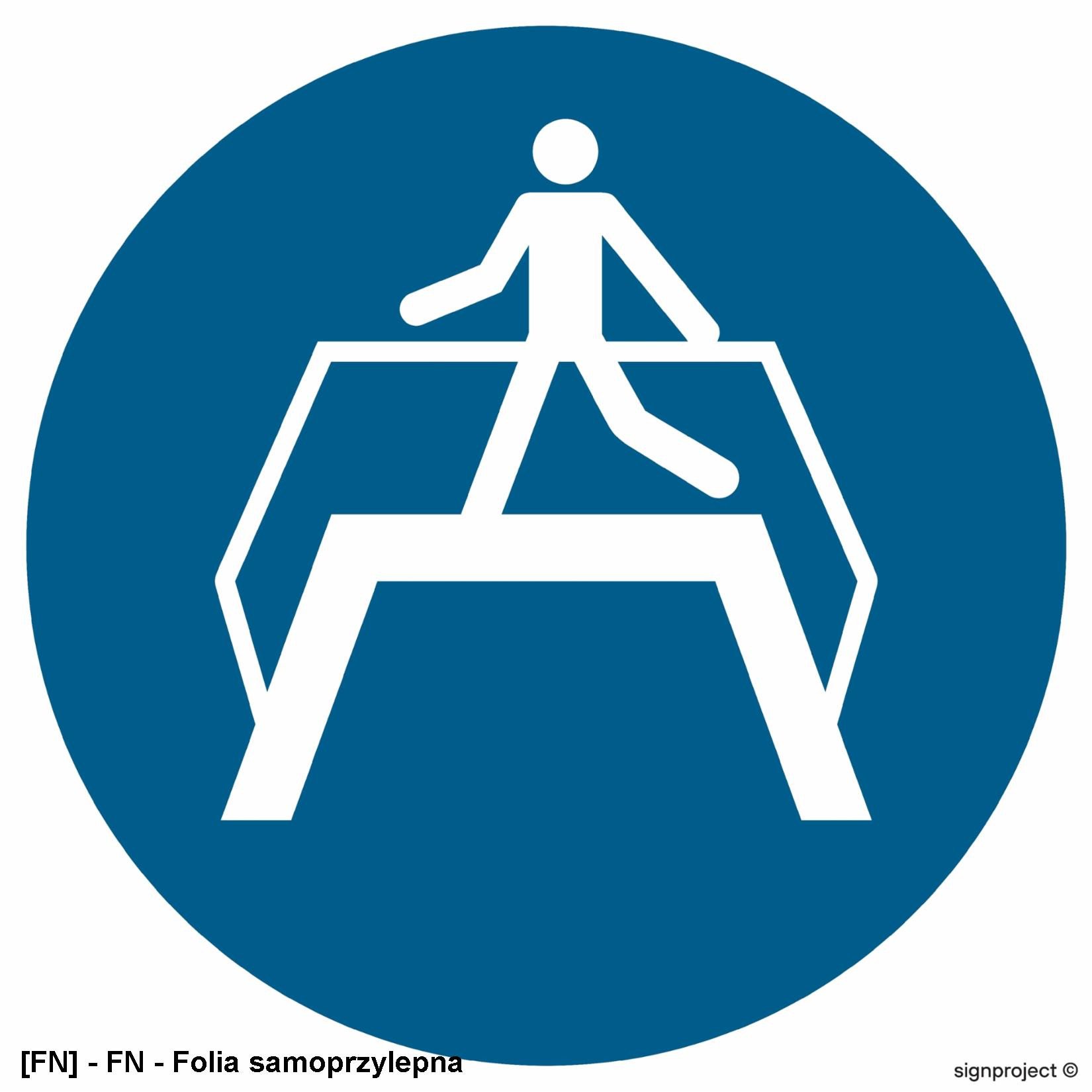 GJ023 - Nakaz przechodzenia pomostem 350x350