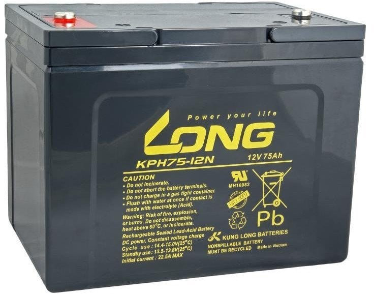 LONG baterie 12V 75Ah M6 HighRate LongLife 12 let (KPH75-12N)
