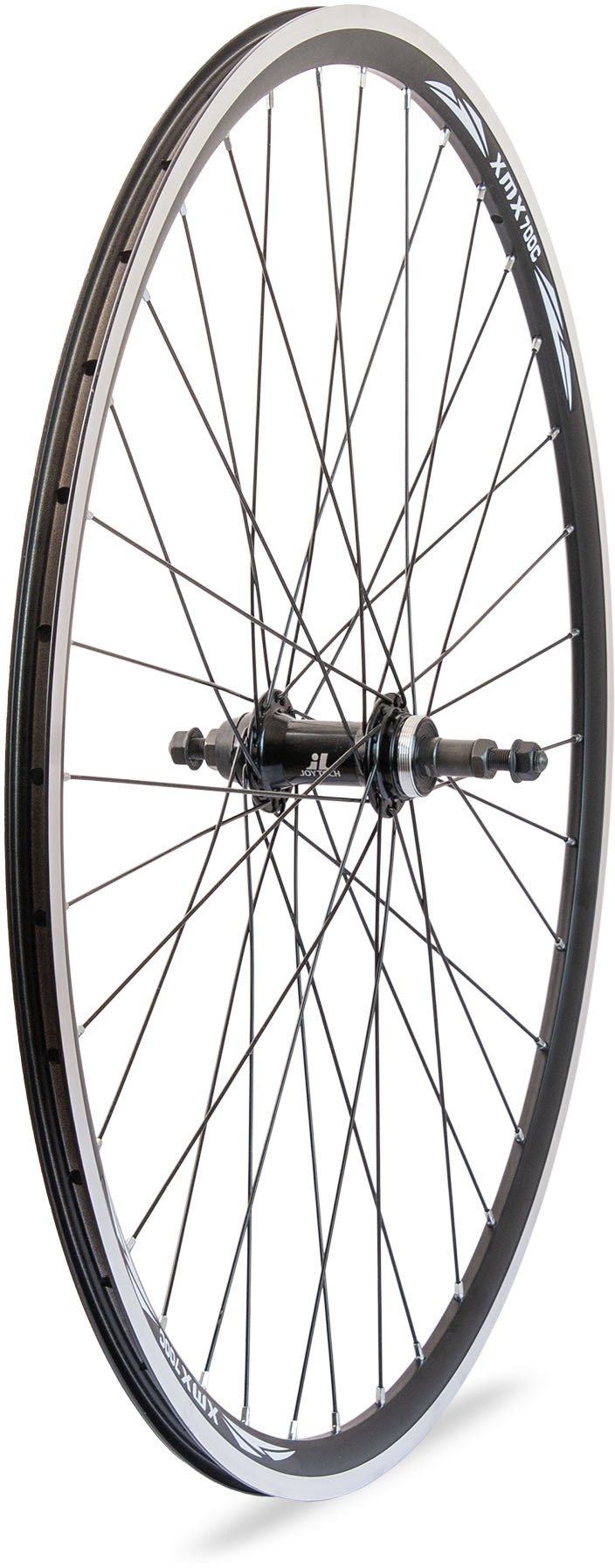 Koło tylne szosa 28" obręcz XMX-D33 piasta JY-754 wolnobieg nakręcany czarne Uniwersalny