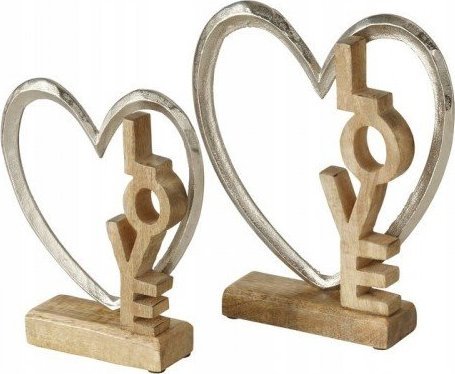 Boltze Dekoracja serce stojące z napisem love 26 cm