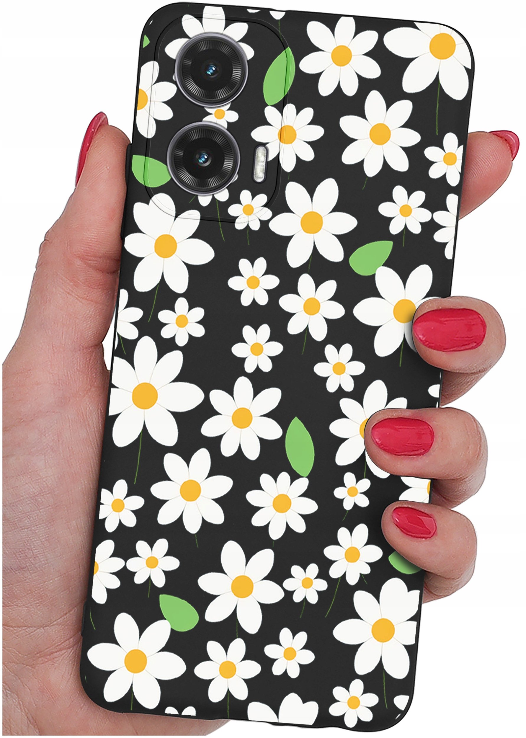 krainaGSM Etui do Motorola Moto G35 5G wzory | SILIKONOWE MATT CASE + SZKŁO 9H