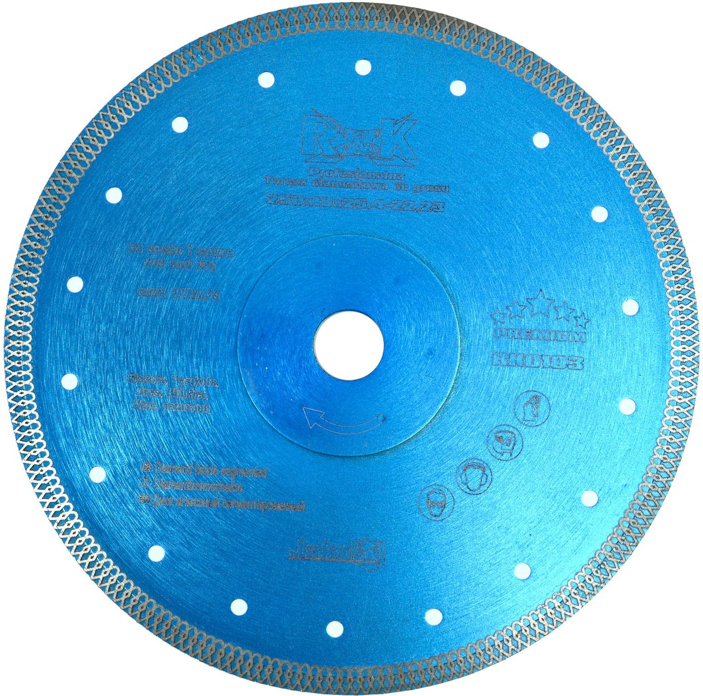 Geko tarcza diamentowa "hot pressed" do gresu 250x10x25,4-22,23 (RK0103)