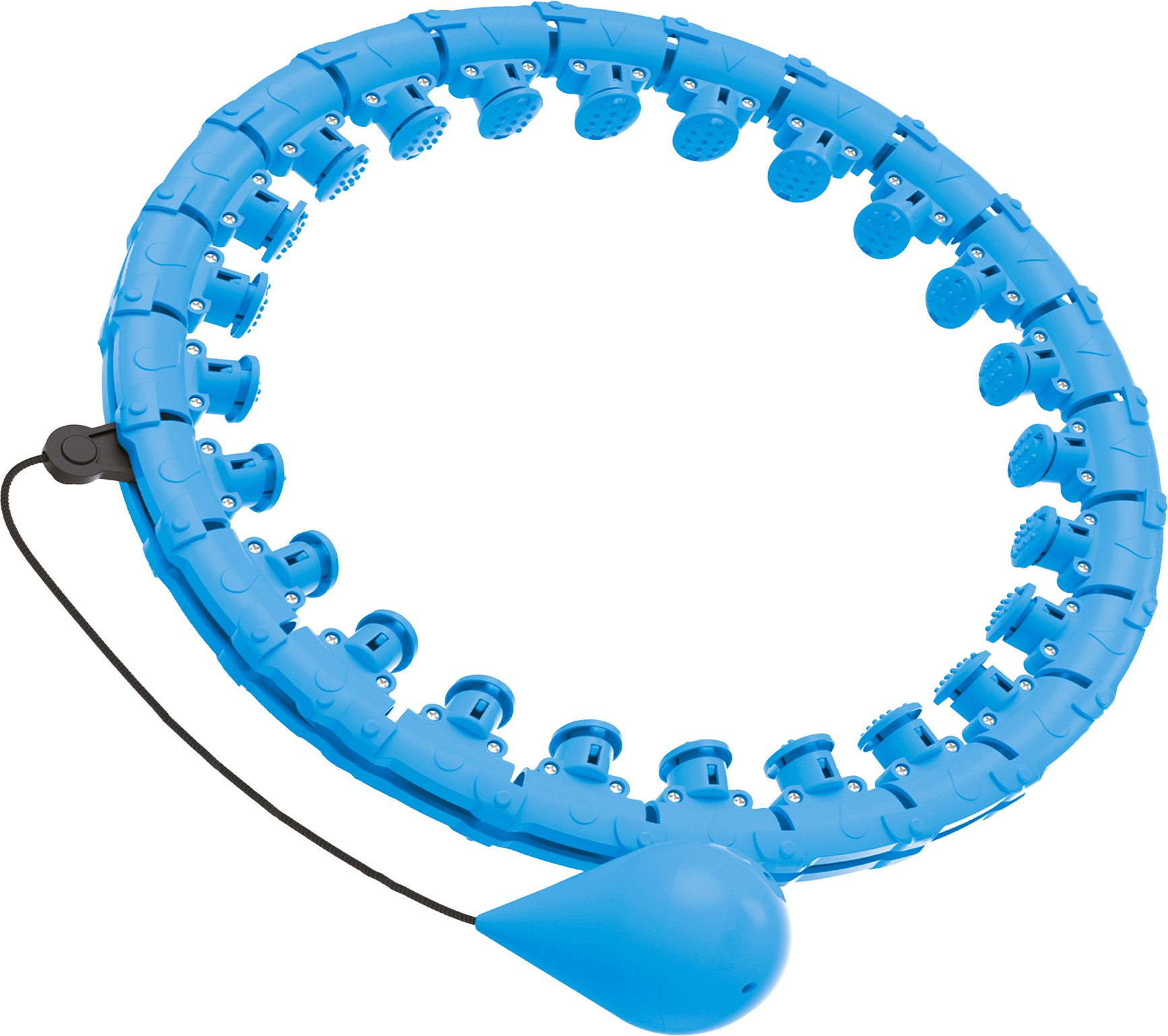 Rebel Smart Hula Hop odchudzający koło z wypustkami i obciążeniem 50cm, niebieskie, REBEL ACTIVE
