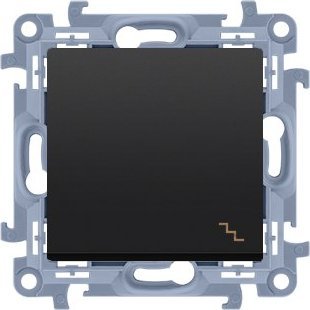 Kontakt-Simon Łącznik schodowy (moduł) 10AX, 250V~, zaciski śrubowe, czarny mat, SIMON10