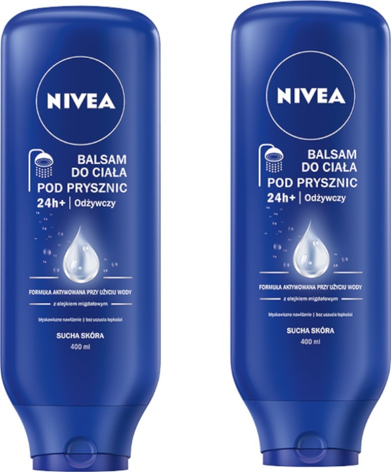 NIVEA Balsam do ciała pod prysznic - nawilżający odżywczy 400ml x 2